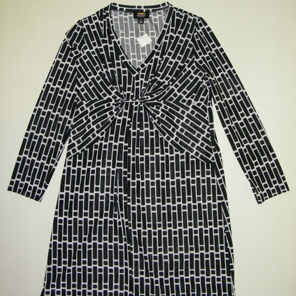 NWT LORI MICHAELS COLLECTION BLACK/WHITE DRESS SMALL